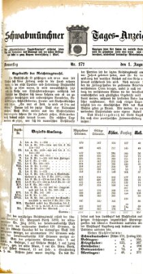 Schwabmünchner Tages-Anzeiger Donnerstag 1. August 1878