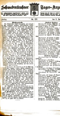 Schwabmünchner Tages-Anzeiger Freitag 2. August 1878