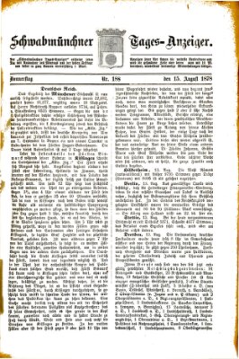 Schwabmünchner Tages-Anzeiger Donnerstag 15. August 1878