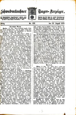 Schwabmünchner Tages-Anzeiger Freitag 23. August 1878