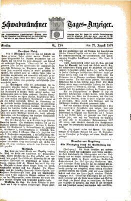 Schwabmünchner Tages-Anzeiger Dienstag 27. August 1878