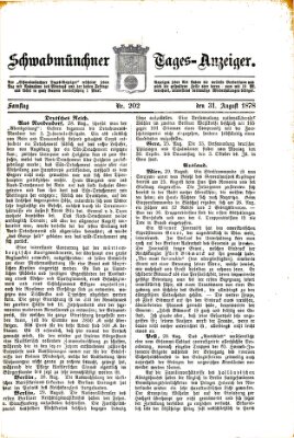 Schwabmünchner Tages-Anzeiger Samstag 31. August 1878