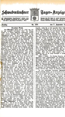 Schwabmünchner Tages-Anzeiger Samstag 7. September 1878