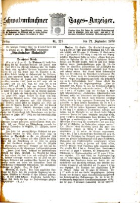 Schwabmünchner Tages-Anzeiger Freitag 27. September 1878