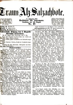 Traun-Alz-Salzachbote Dienstag 20. August 1878