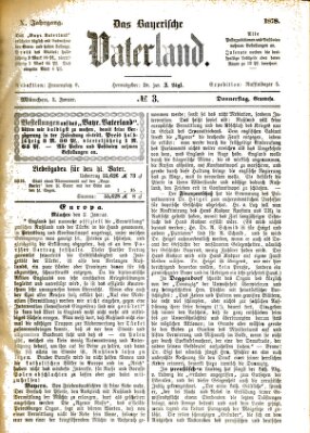 Das bayerische Vaterland Donnerstag 3. Januar 1878