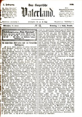 Das bayerische Vaterland Sonntag 13. Januar 1878