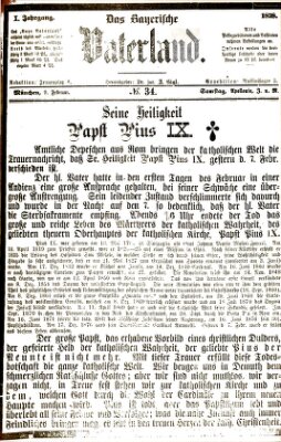 Das bayerische Vaterland Samstag 9. Februar 1878