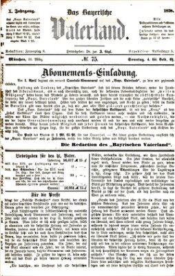 Das bayerische Vaterland Sonntag 31. März 1878