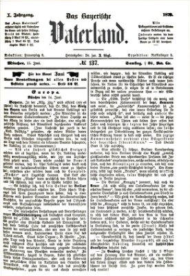 Das bayerische Vaterland Samstag 15. Juni 1878