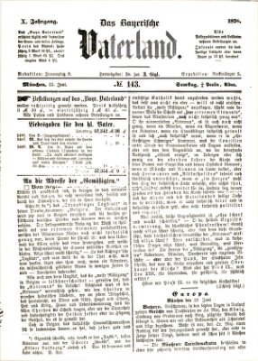 Das bayerische Vaterland Samstag 22. Juni 1878