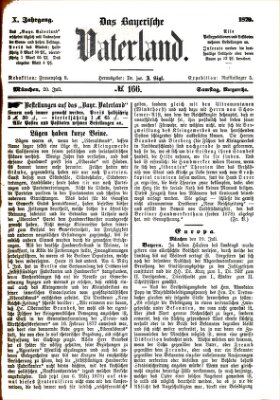 Das bayerische Vaterland Samstag 20. Juli 1878