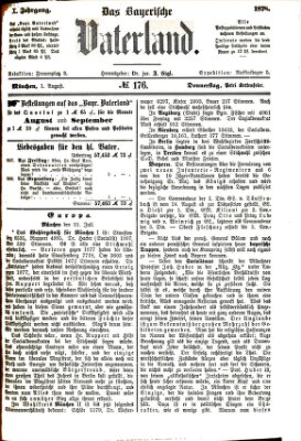 Das bayerische Vaterland Donnerstag 1. August 1878