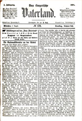 Das bayerische Vaterland Samstag 3. August 1878