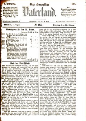 Das bayerische Vaterland Sonntag 11. August 1878