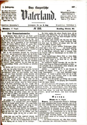 Das bayerische Vaterland Samstag 17. August 1878