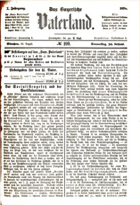 Das bayerische Vaterland Donnerstag 29. August 1878