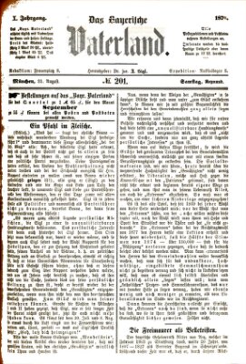 Das bayerische Vaterland Samstag 31. August 1878