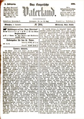 Das bayerische Vaterland Mittwoch 4. September 1878