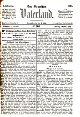 Das bayerische Vaterland Freitag 6. September 1878