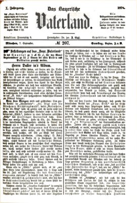 Das bayerische Vaterland Samstag 7. September 1878