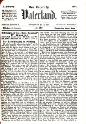 Das bayerische Vaterland Donnerstag 19. September 1878