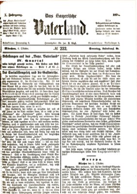 Das bayerische Vaterland Sonntag 6. Oktober 1878