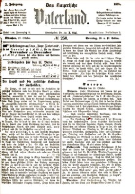 Das bayerische Vaterland Sonntag 27. Oktober 1878