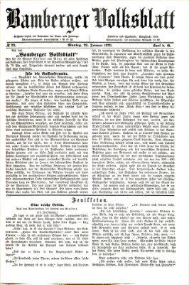 Bamberger Volksblatt Montag 28. Januar 1878