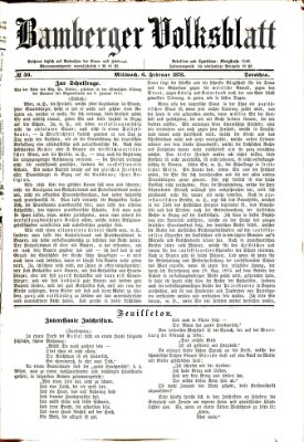 Bamberger Volksblatt Mittwoch 6. Februar 1878