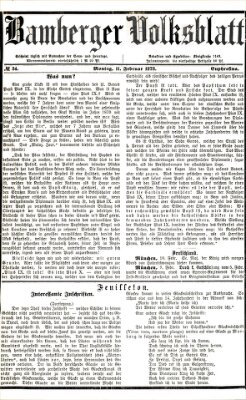 Bamberger Volksblatt Montag 11. Februar 1878