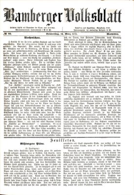 Bamberger Volksblatt Donnerstag 14. März 1878