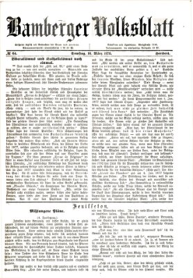 Bamberger Volksblatt Samstag 16. März 1878