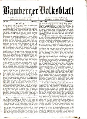 Bamberger Volksblatt Freitag 17. Mai 1878