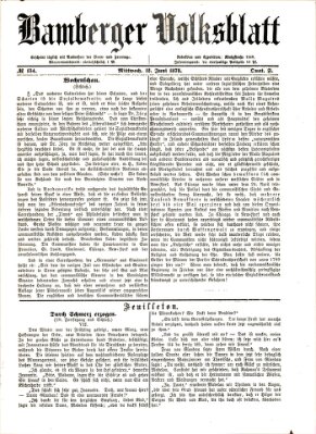 Bamberger Volksblatt Mittwoch 12. Juni 1878