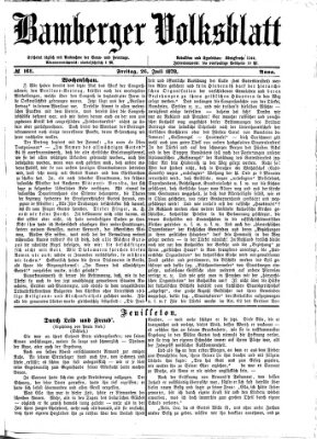 Bamberger Volksblatt Freitag 26. Juli 1878