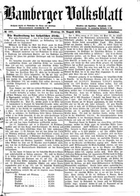 Bamberger Volksblatt Montag 19. August 1878