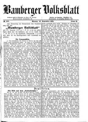 Bamberger Volksblatt Montag 23. September 1878