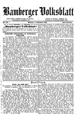 Bamberger Volksblatt Montag 4. November 1878