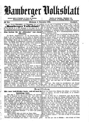 Bamberger Volksblatt Mittwoch 6. November 1878