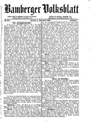 Bamberger Volksblatt Freitag 8. November 1878