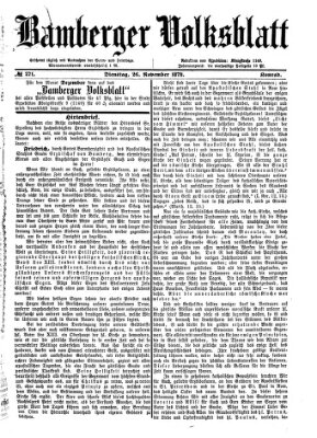 Bamberger Volksblatt Dienstag 26. November 1878