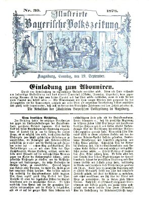 Illustrirte bayerische Volkszeitung Sonntag 29. September 1878