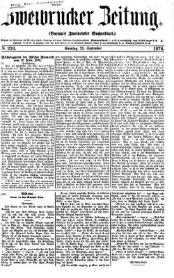 Zweibrücker Zeitung (Zweibrücker Wochenblatt) Sonntag 22. September 1878