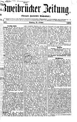 Zweibrücker Zeitung (Zweibrücker Wochenblatt) Sonntag 20. Oktober 1878