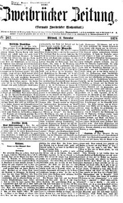 Zweibrücker Zeitung (Zweibrücker Wochenblatt) Mittwoch 13. November 1878