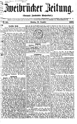 Zweibrücker Zeitung (Zweibrücker Wochenblatt) Sonntag 29. Dezember 1878