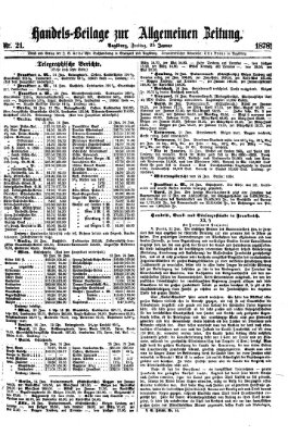 Allgemeine Zeitung. Handelsbeilage (Allgemeine Zeitung) Freitag 25. Januar 1878