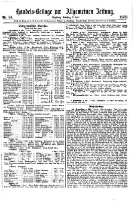 Allgemeine Zeitung. Handelsbeilage (Allgemeine Zeitung) Dienstag 9. April 1878