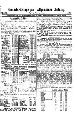 Allgemeine Zeitung. Handelsbeilage (Allgemeine Zeitung) Mittwoch 31. Juli 1878